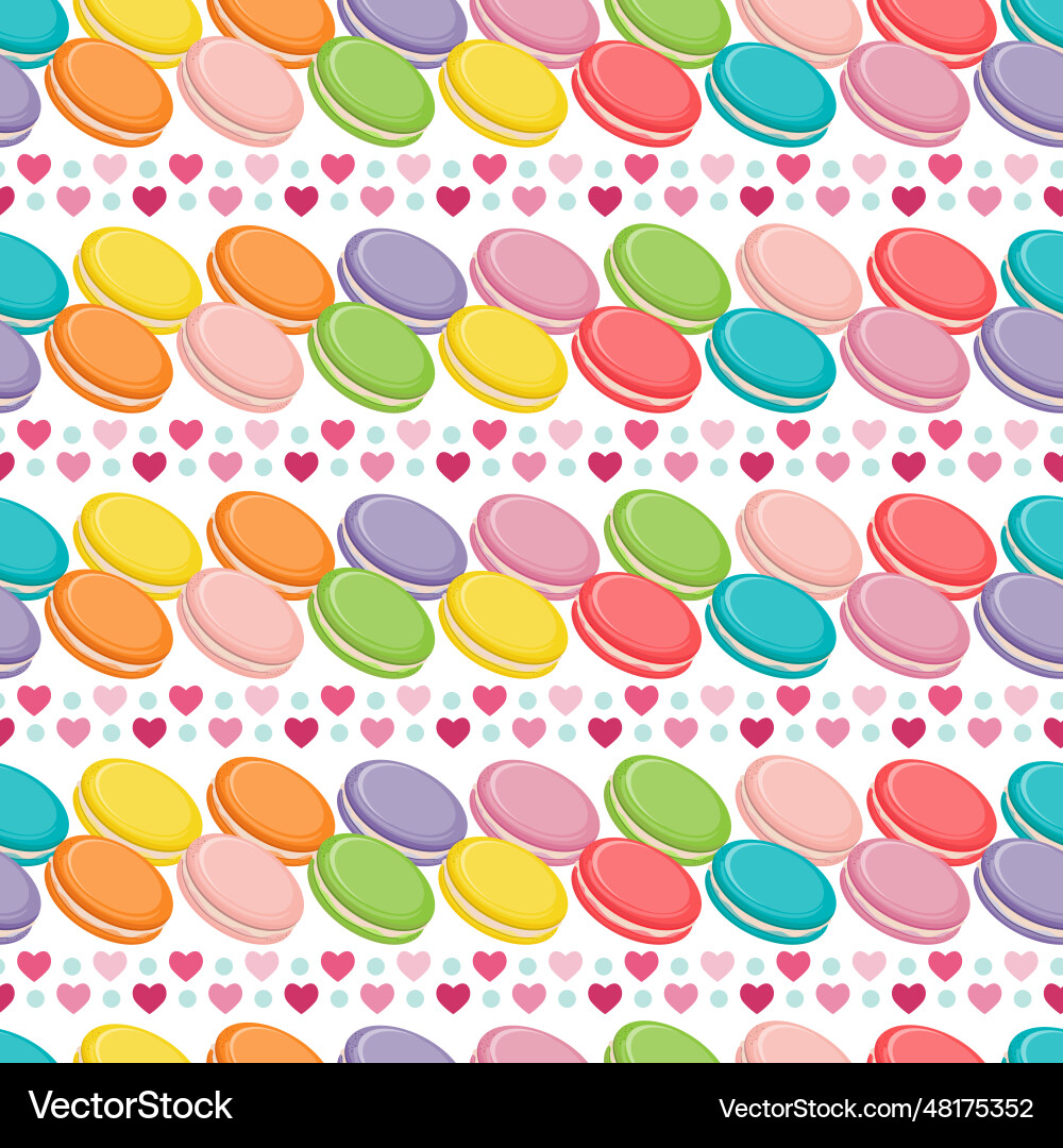 Seamless pattern with colorful macaroon Seamless pattern with colorful macaroon Vector Image