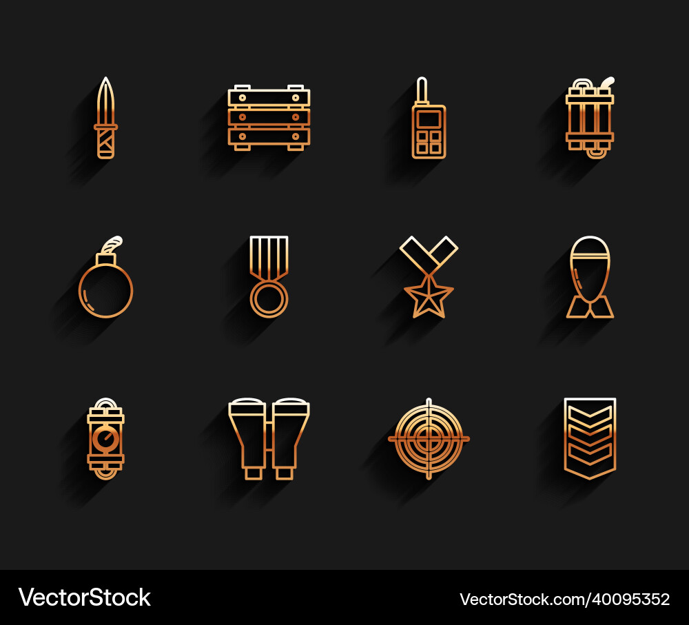 Set line detonate dynamite bomb stick and timer Set line detonate dynamite bomb stick and timer vector image