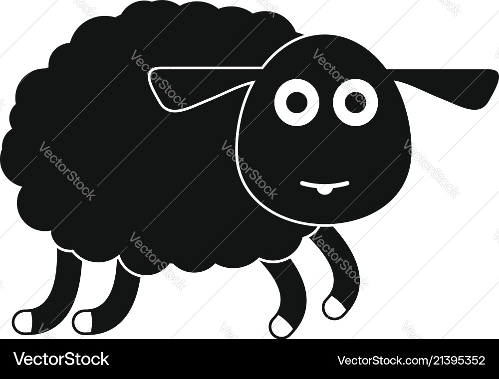 Sheep icon simple style Sheep icon simple style vector image