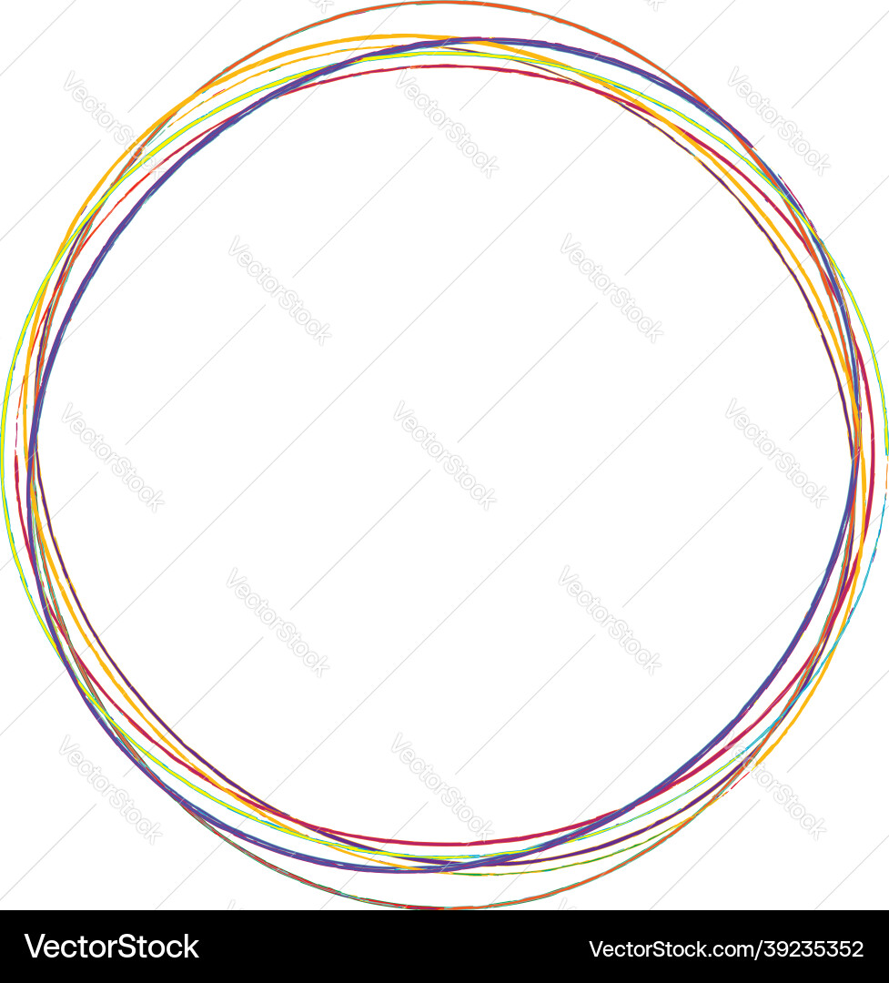 Sketch scribble sketchy grungy lines circles Vector Image