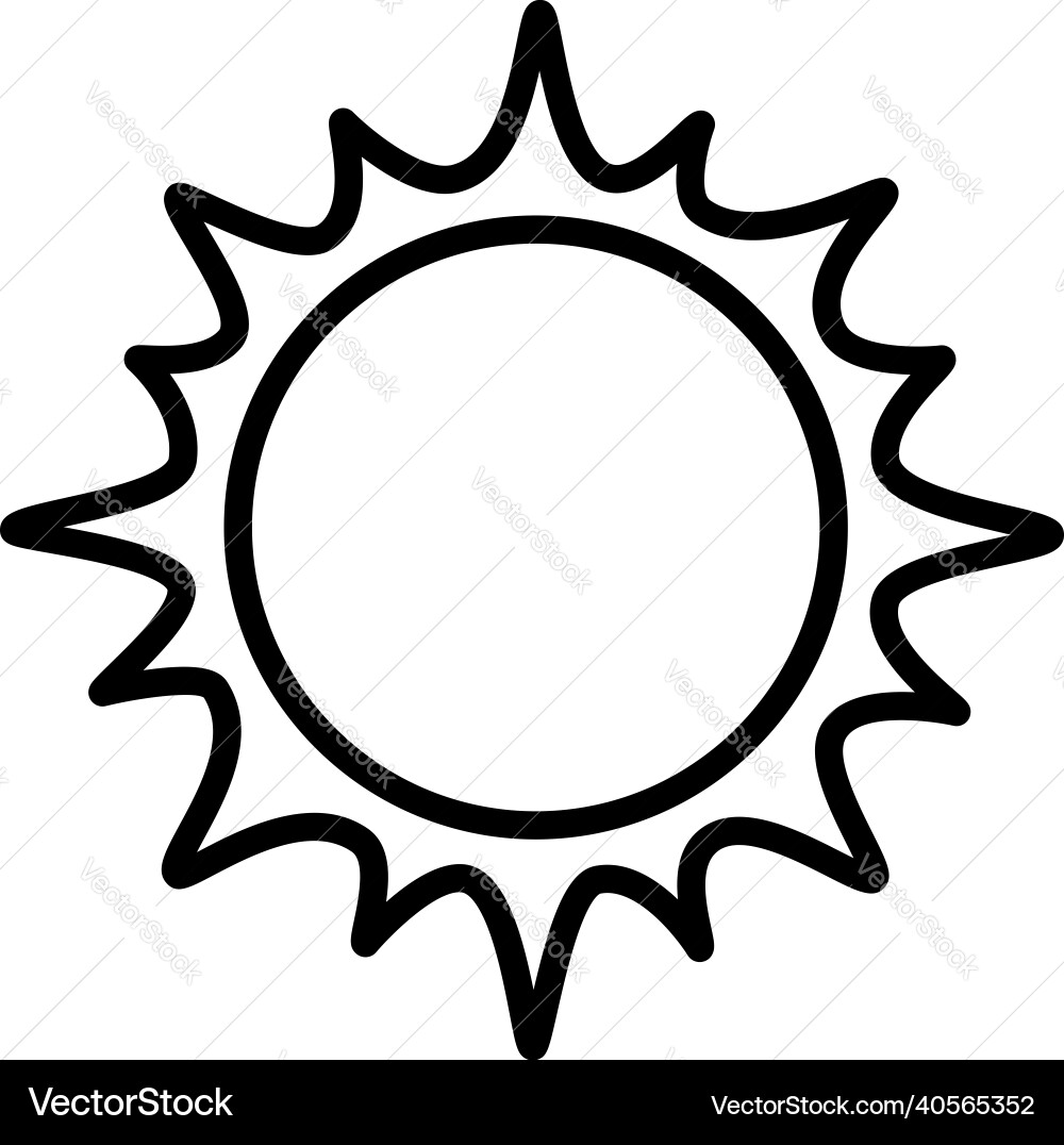 Sun - symbolic image linear Vector Image