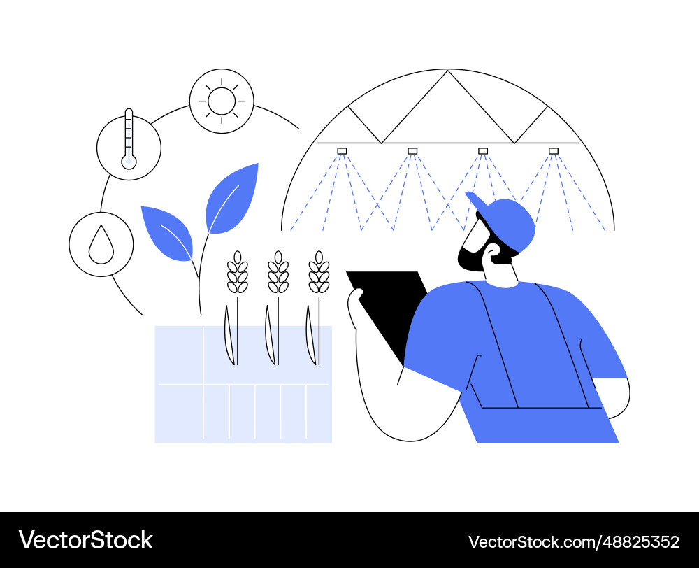 Variable rate irrigation abstract concept Vector Image