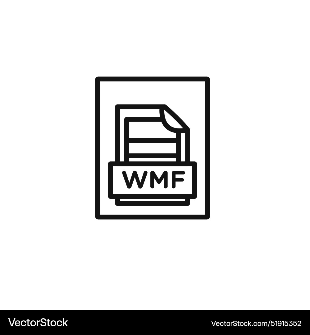 Wmf file document icon set collection for web Wmf file document icon set collection for web vector image