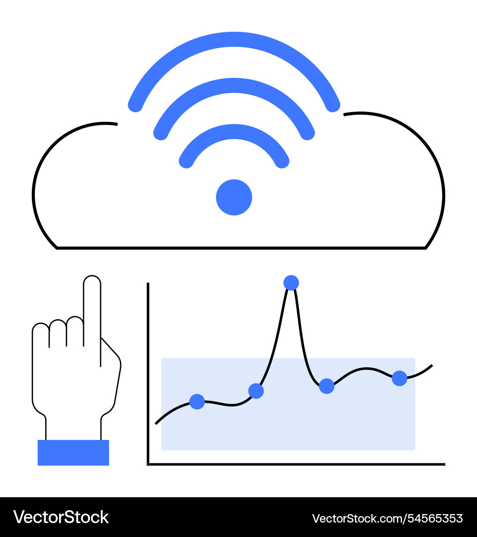 Data connectivity and analysis cloud integration Data connectivity and analysis cloud integration vector image