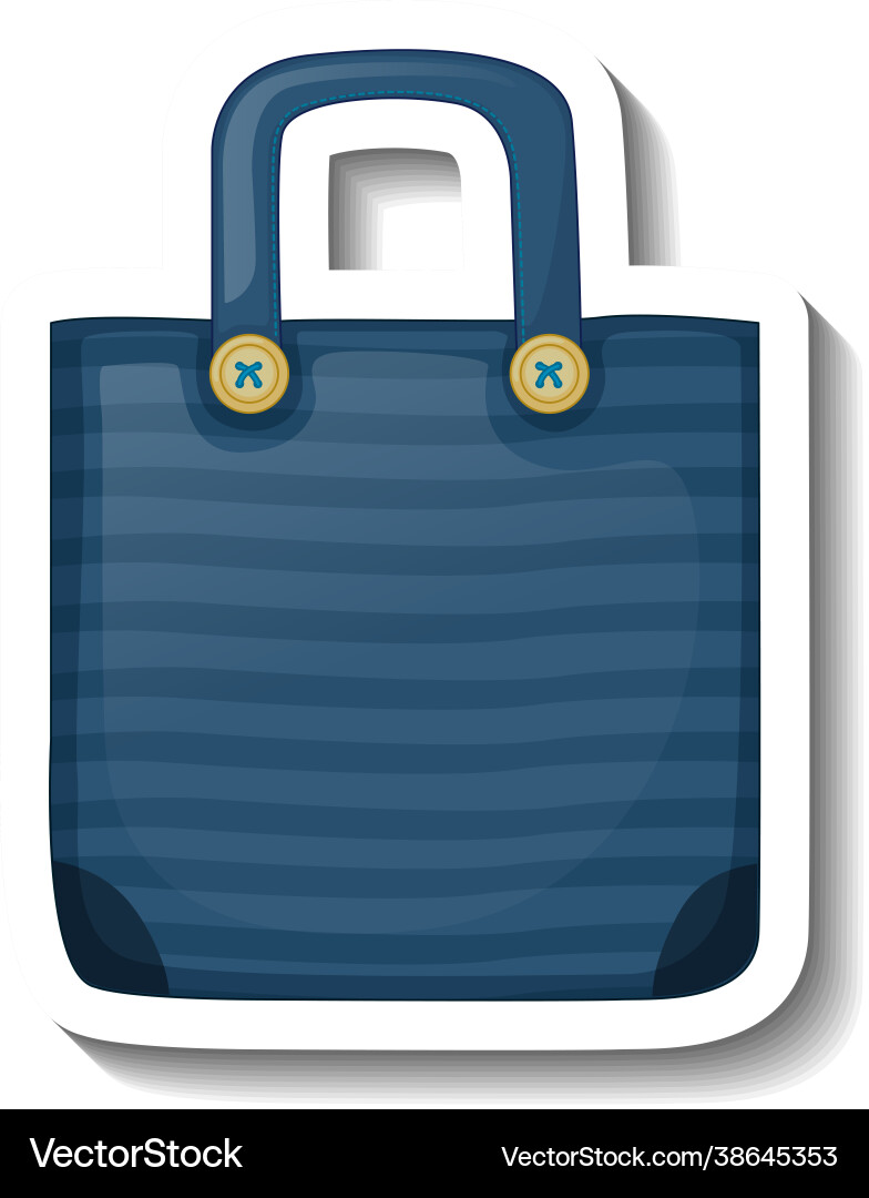 Ein Aufkleber Template mit unisex Handtasche isoliert Ein Aufkleber Template mit unisex Handtasche isoliert vektorbild