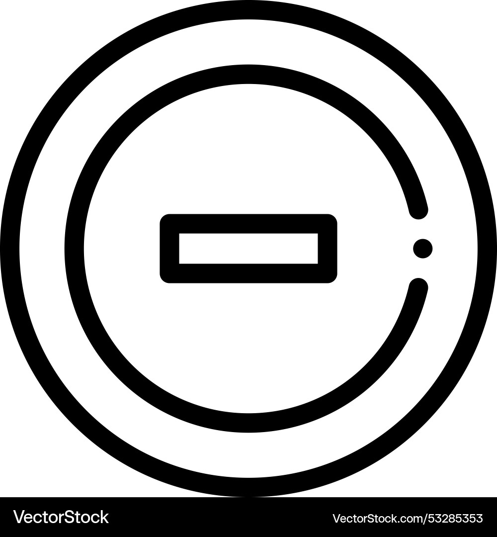 Electron icon thin linear style design isolated Electron icon thin linear style design isolated vector image