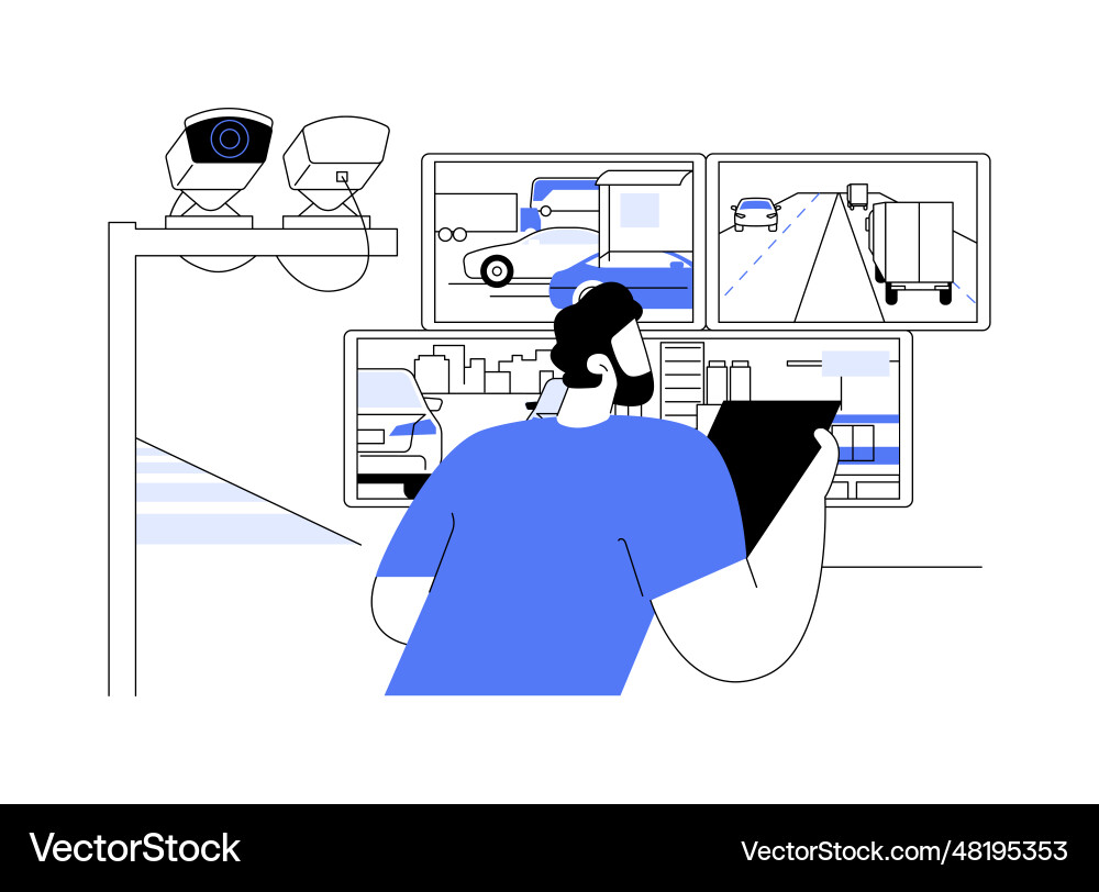 Security monitoring and analysis abstract concept Security monitoring and analysis abstract concept Vector Image
