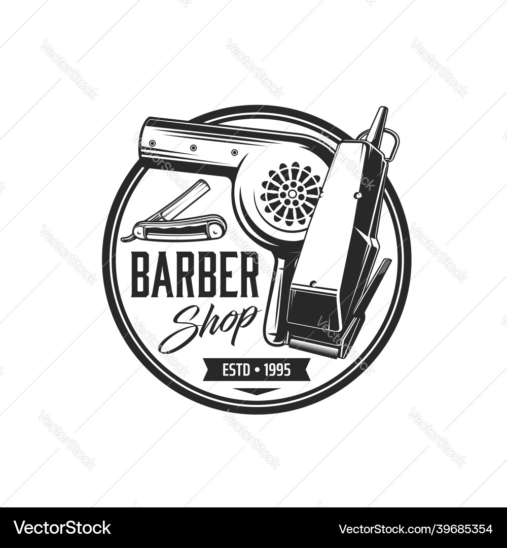 Barbershop Ikone Barber Rasierklingen und Rasierer Barbershop Ikone Barber Rasierklingen und Rasierer vektorbild