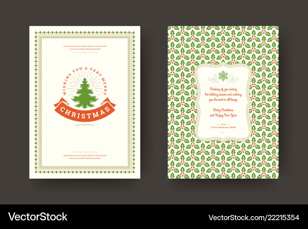 Christmas greeting card design template Christmas greeting card design template vector image