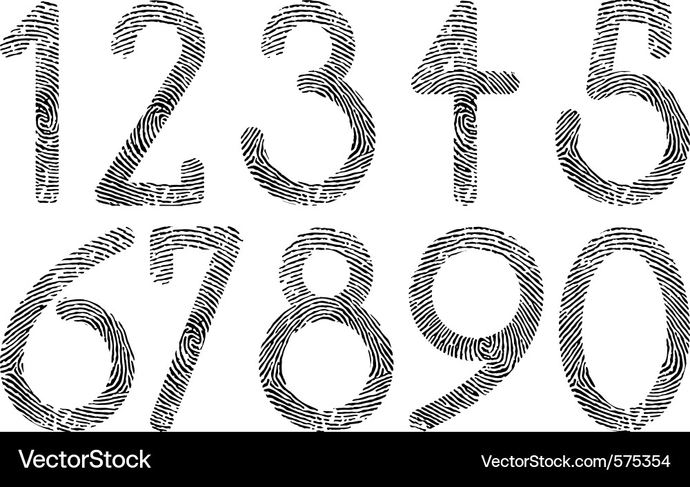 Digit Fingerprint vector image