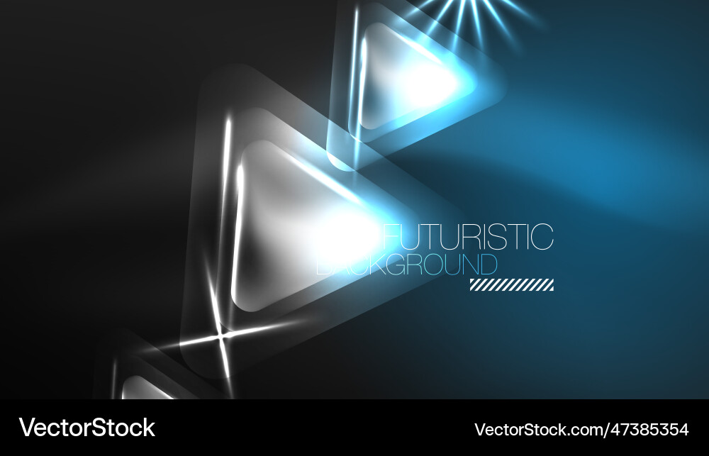 Digital neon abstract background triangles Vector Image