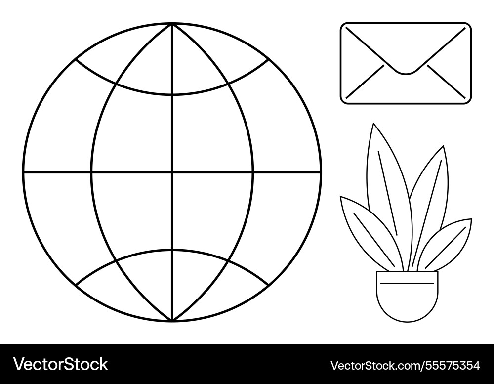 Global connection through communication nature Global connection through communication nature vector image