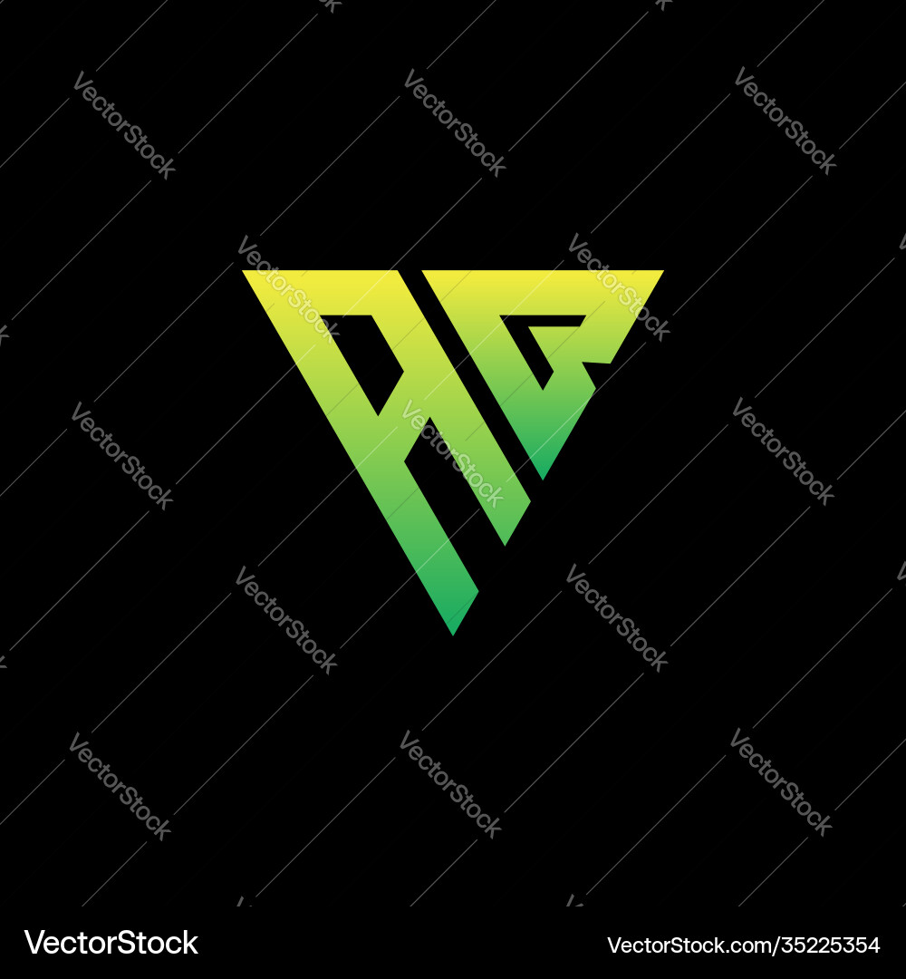 Initial triangle logo monogram with shape Vector Image