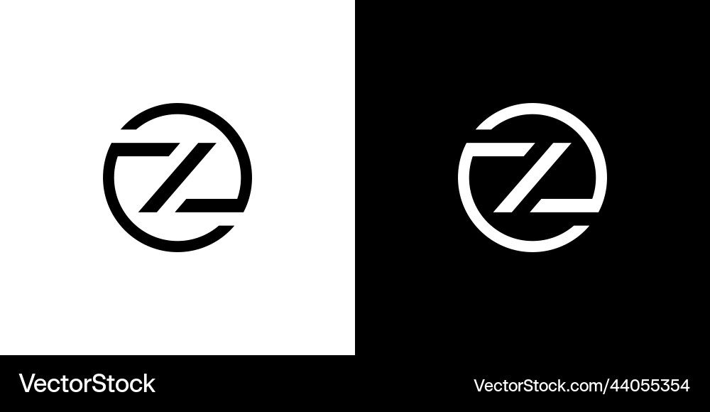 Modern and unique z initial circle logo design Vector Image