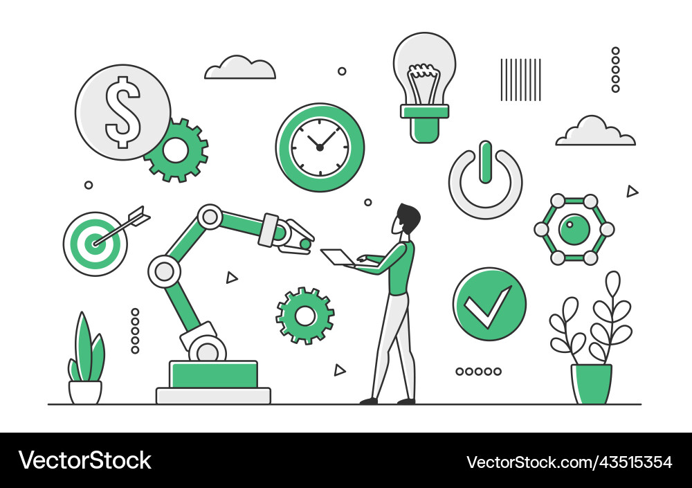 Neue innovative Robotertechnologie Neue innovative Robotertechnologie vektorbild