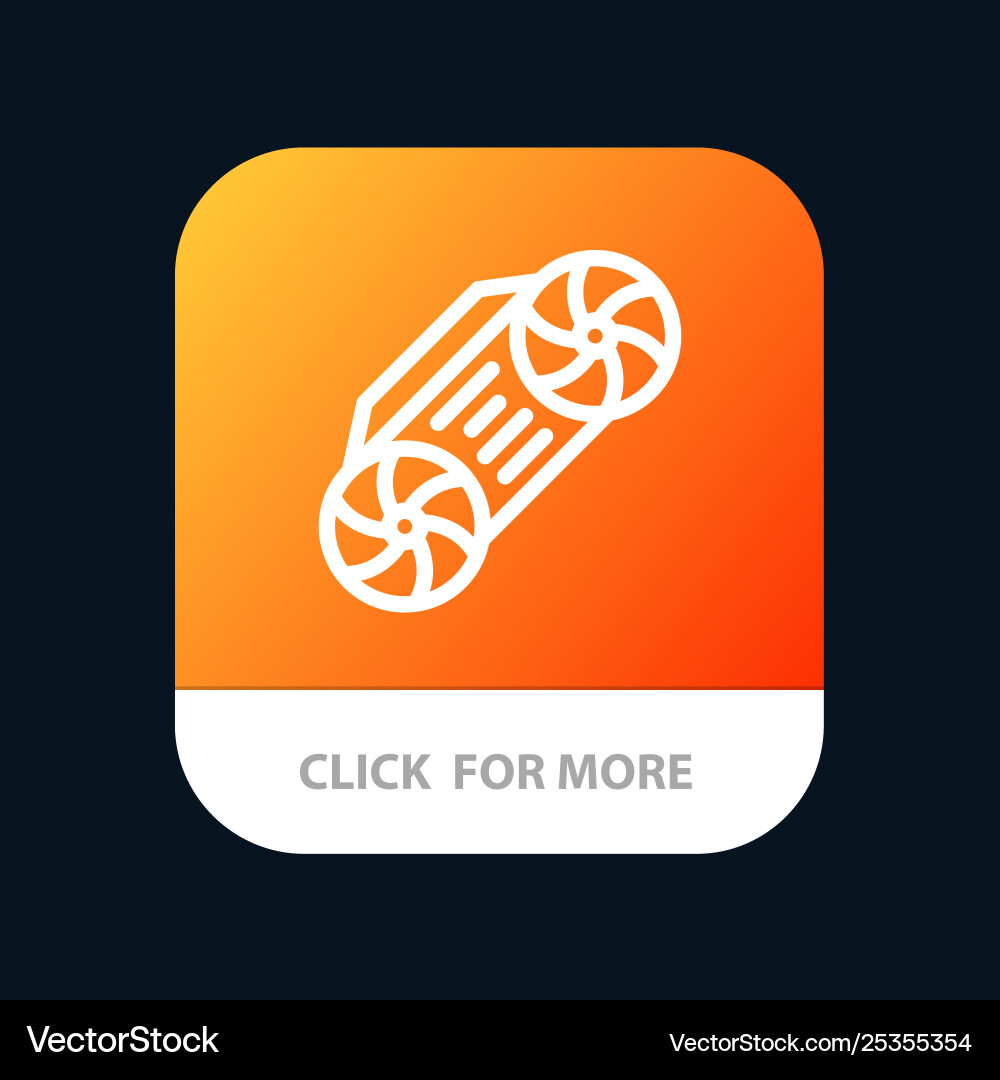 Radio music technology mobile app button android Vector Image