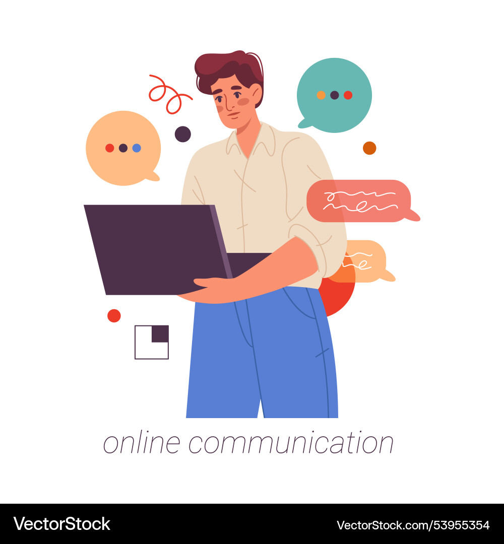 Soft Skill der Mitarbeiter Online-Kommunikation Soft Skill der Mitarbeiter Online-Kommunikation vektorbild