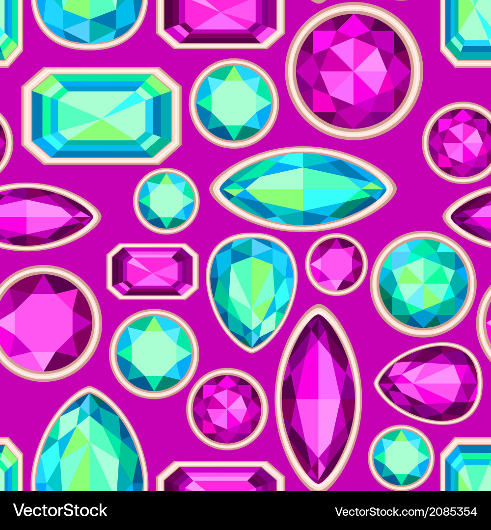Sparkling Gemstone Pattern vector image