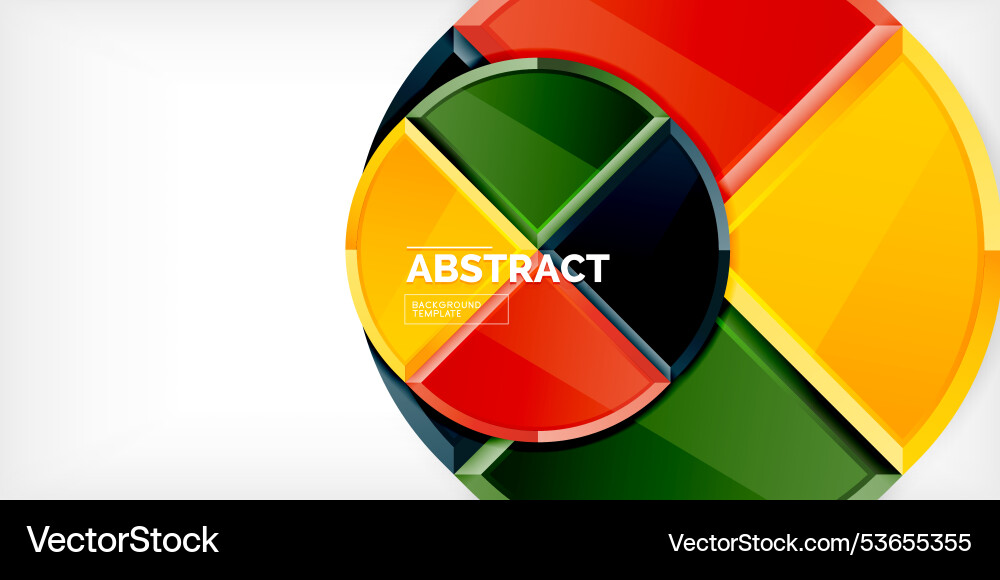 Abstract background - circles and round triangles Vector Image