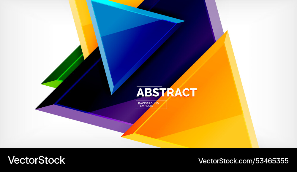 Abstract background - glossy triangles Vector Image