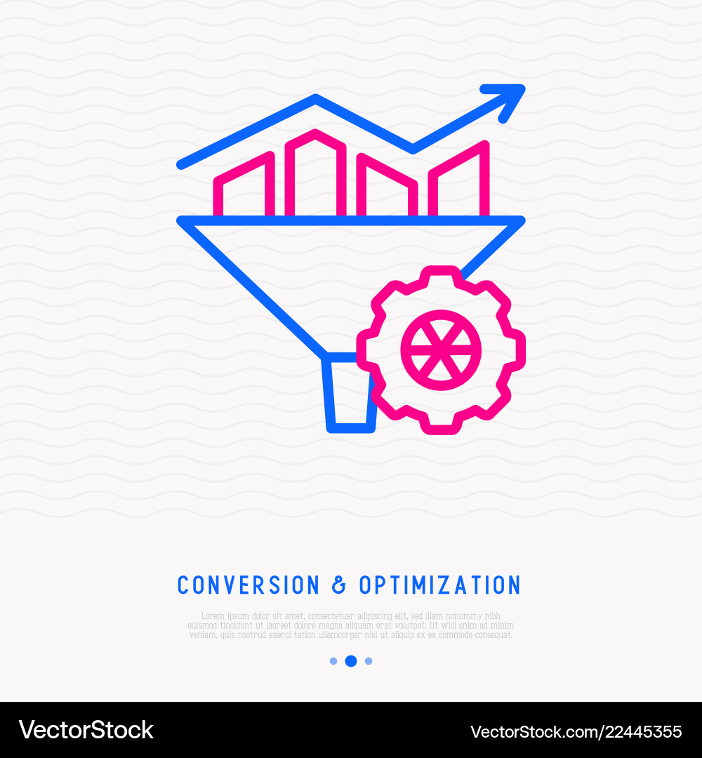 Conversion and optimization thin line icon Vector Image