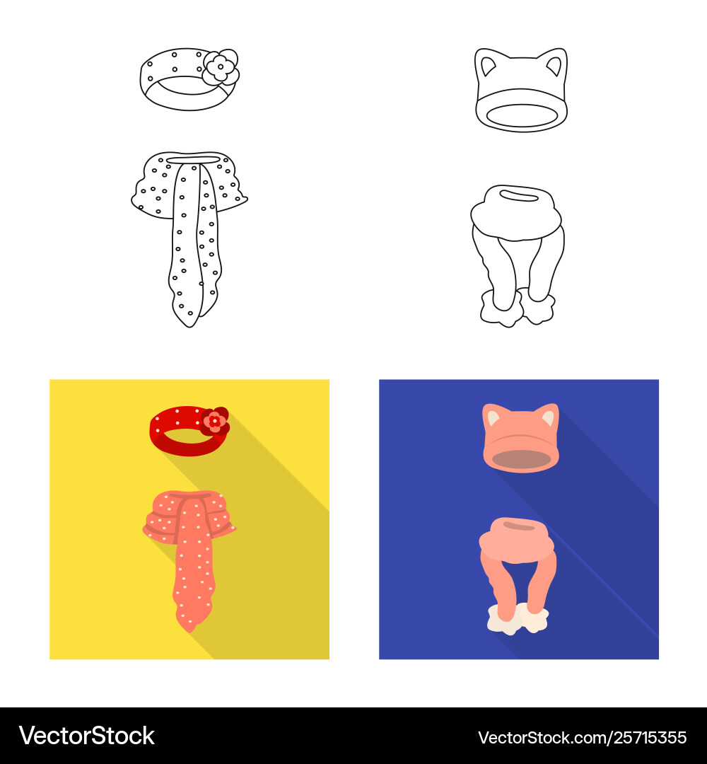 Isolated object clothes and texture symbol set Vector Image