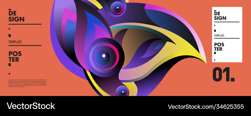 Landing page background template with colorful Vector Image