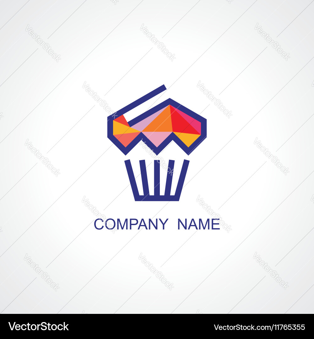 Modern Cake Icon Vector Image