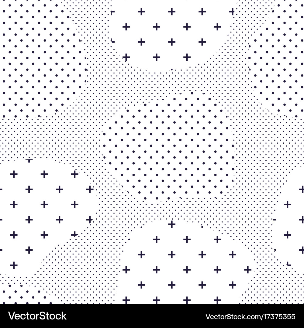 Modern seamless pattern with dots transition vector image