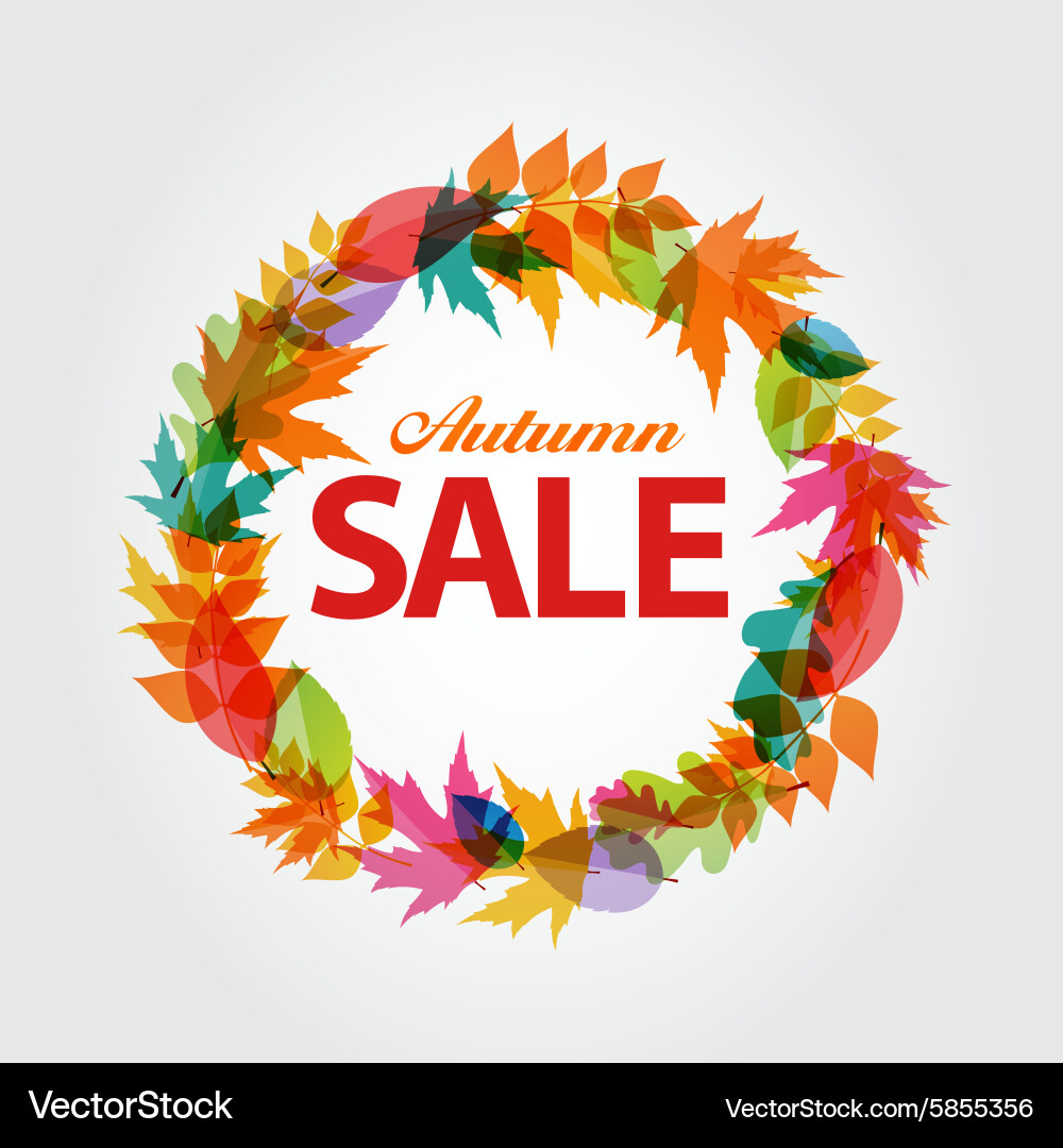 Autumn sale concept vector image
