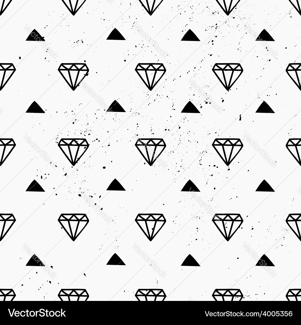 Diamond & Triangle Pattern vector image
