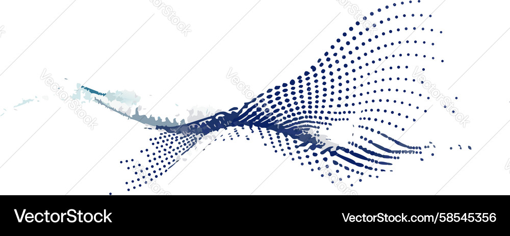 Dynamic Particle Wave Background Vector Image