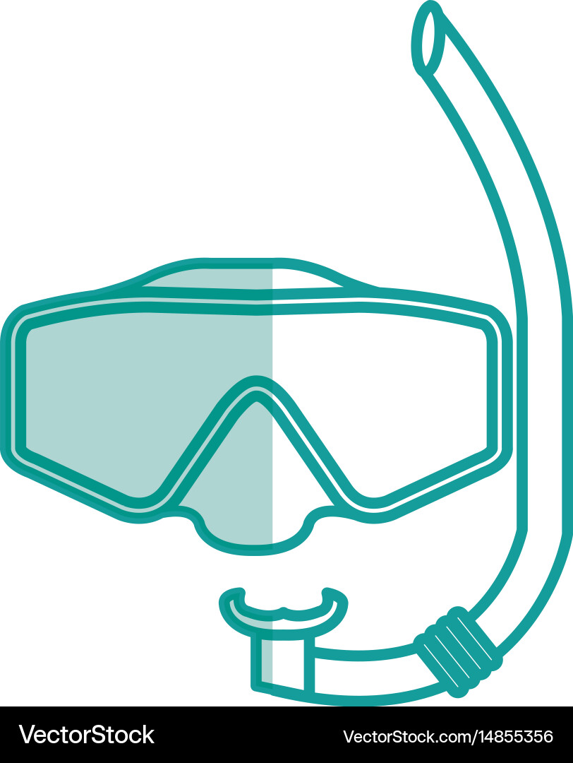 Googles snorkels isolated icon Vector Image
