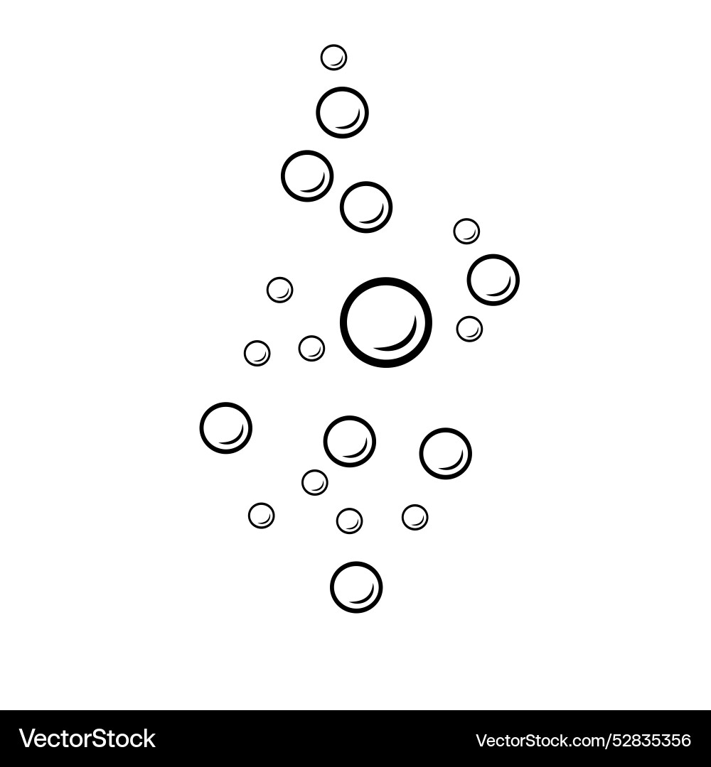 Linear water bubbles doodle Royalty Free Vector Image