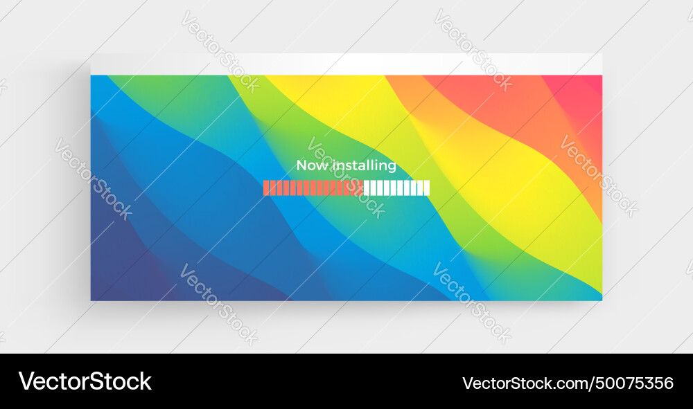 Loading process screen installing app or software Vector Image