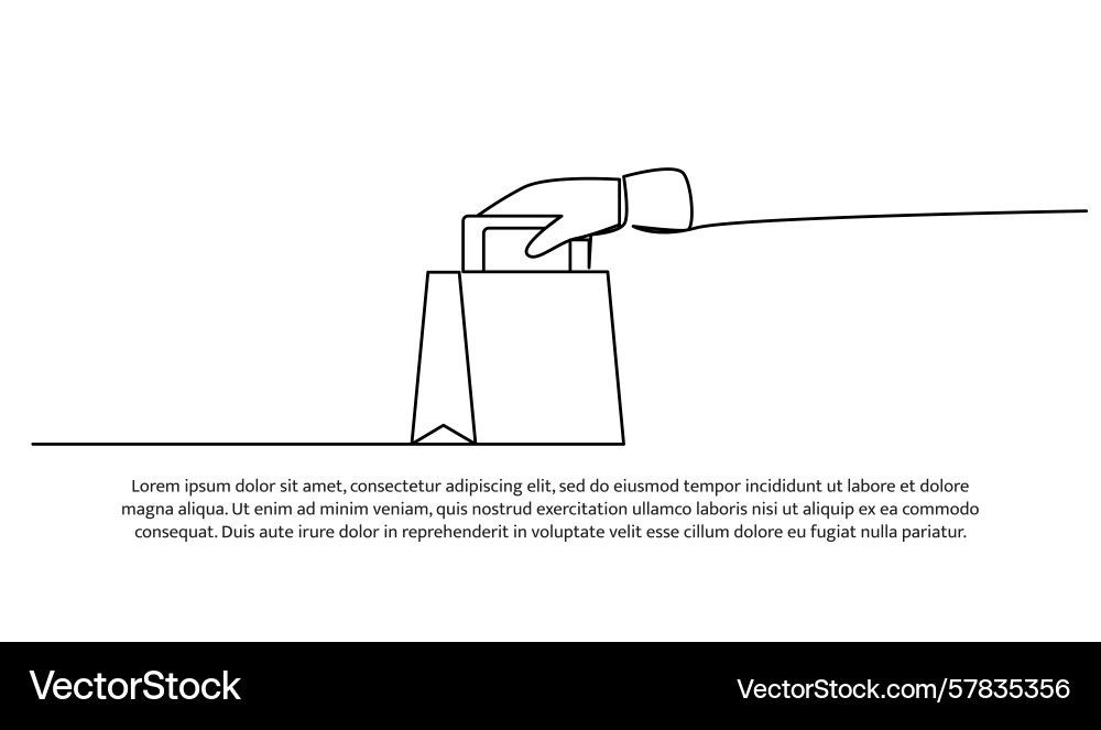 One line of takeaway abstract minimal continuous One line of takeaway abstract minimal continuous Vector Image