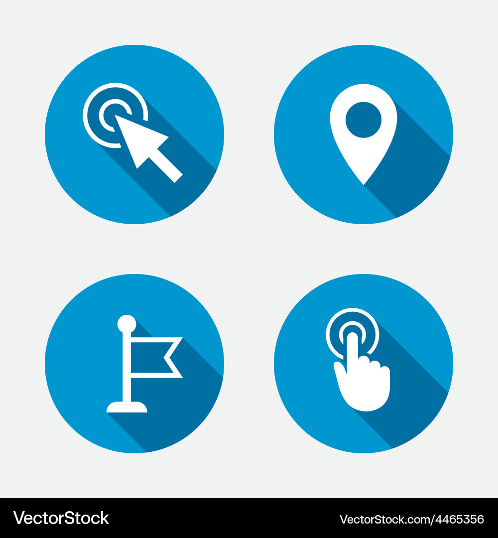 Pointer Cursor Icons - Flagge Hand Lage Vektorbild
