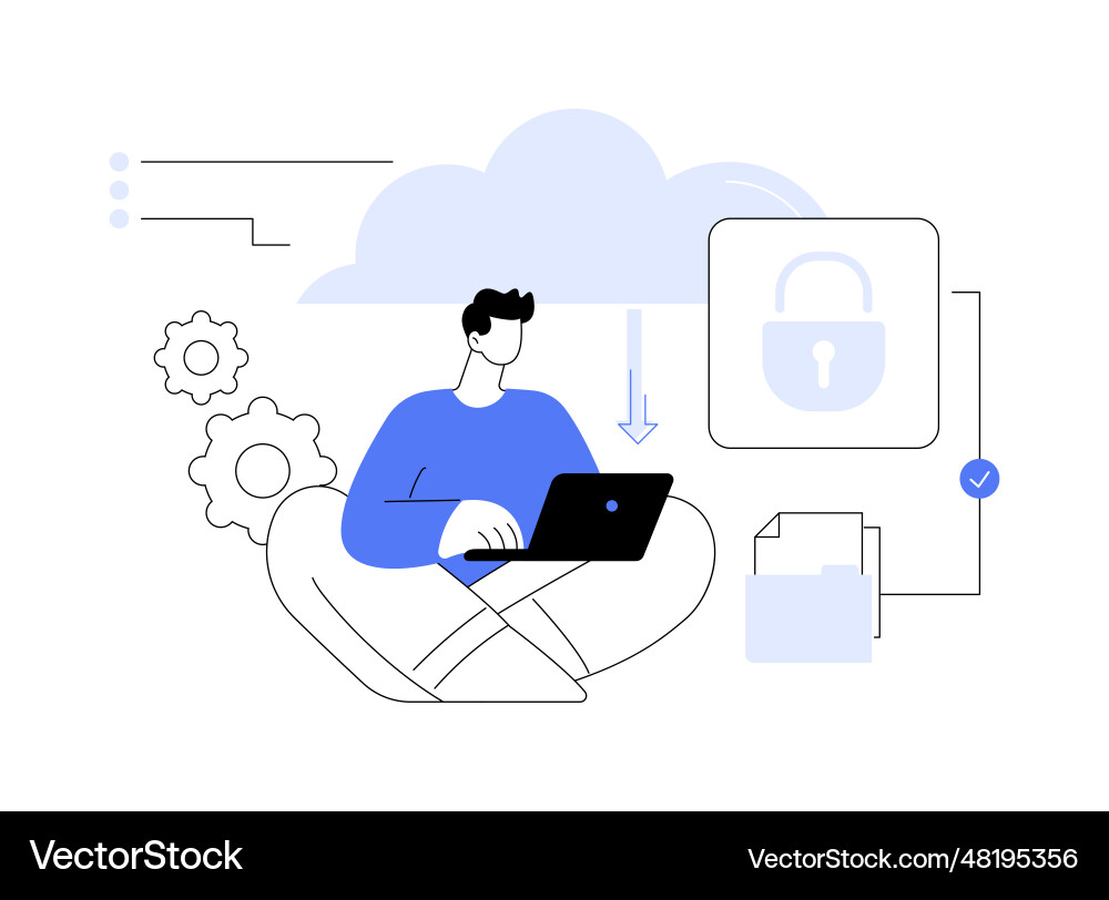 Secure boot abstract concept vector image