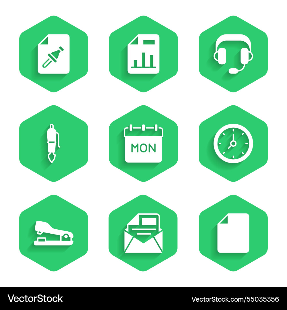 Set calendar mail and e-mail file document clock Set calendar mail and e-mail file document clock vector image