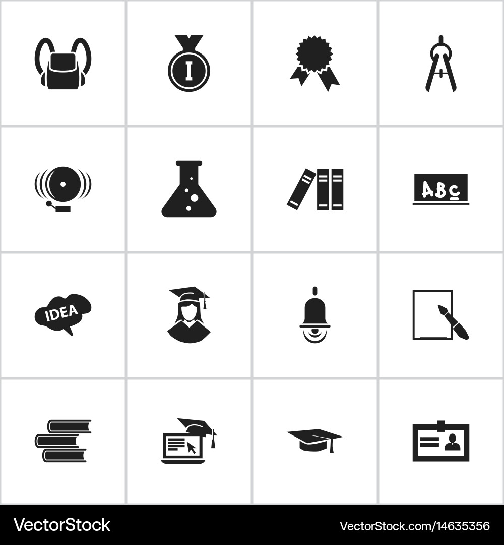 Set of 16 editable science icons includes symbols vector image