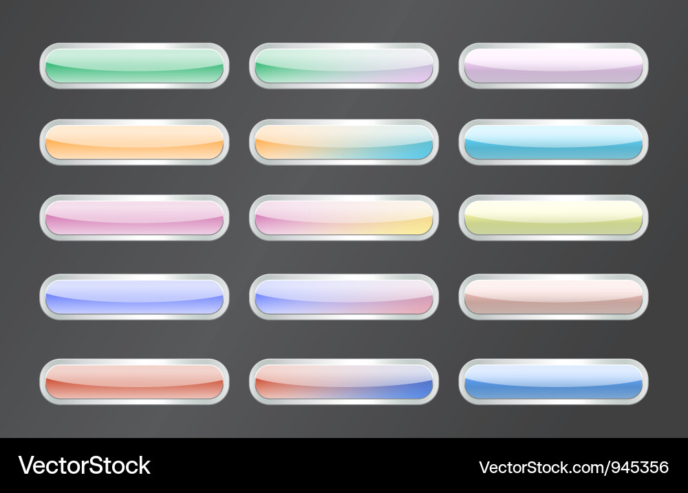 Set of colored buttons Vector Image