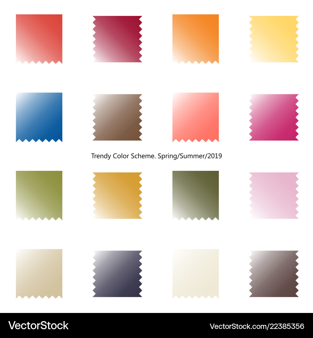 Trendy color scheme by gradient patches Trendy color scheme by gradient patches vector image