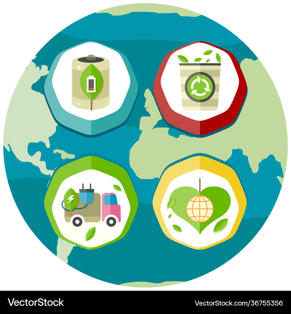 Ways to prevent problems with ecology generating Ways to prevent problems with ecology generating Vector Image