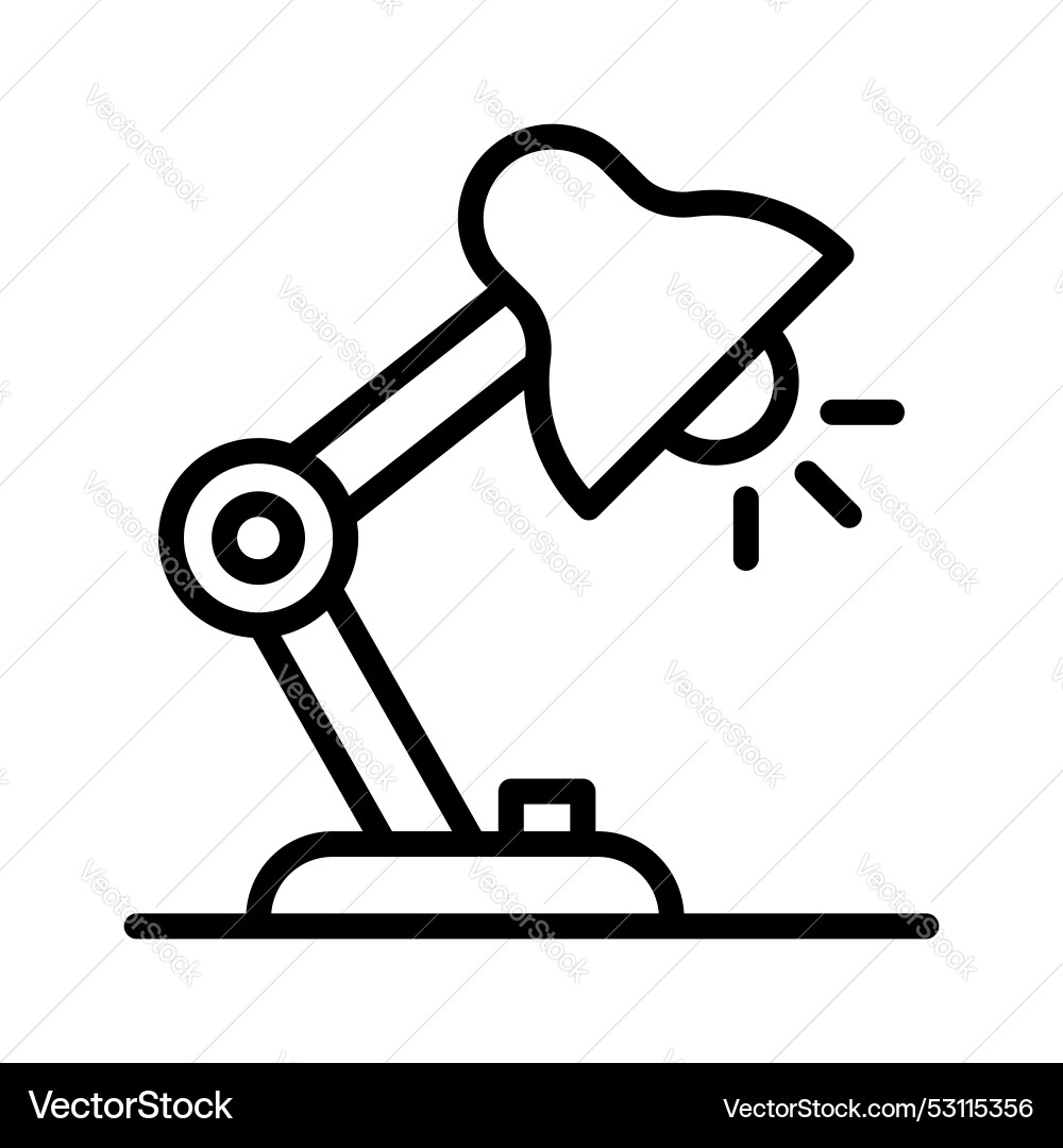 Well designed icon of table lamp customizable Vector Image