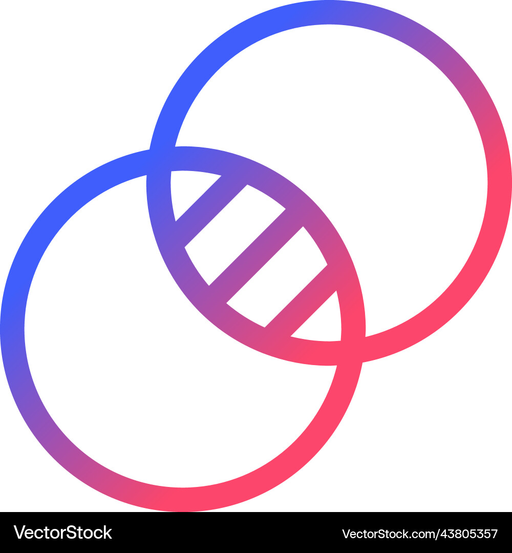 Double exposure pixel perfect gradient linear ui Vector Image