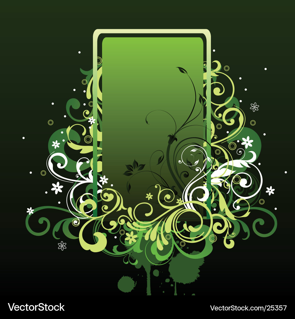 Floral border frame Royalty Free Vector Image - VectorStock