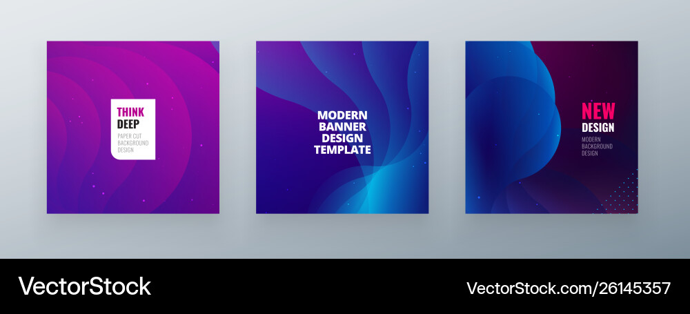 Minimal squaree banner design colorful halftone Minimal squaree banner design colorful halftone vector image