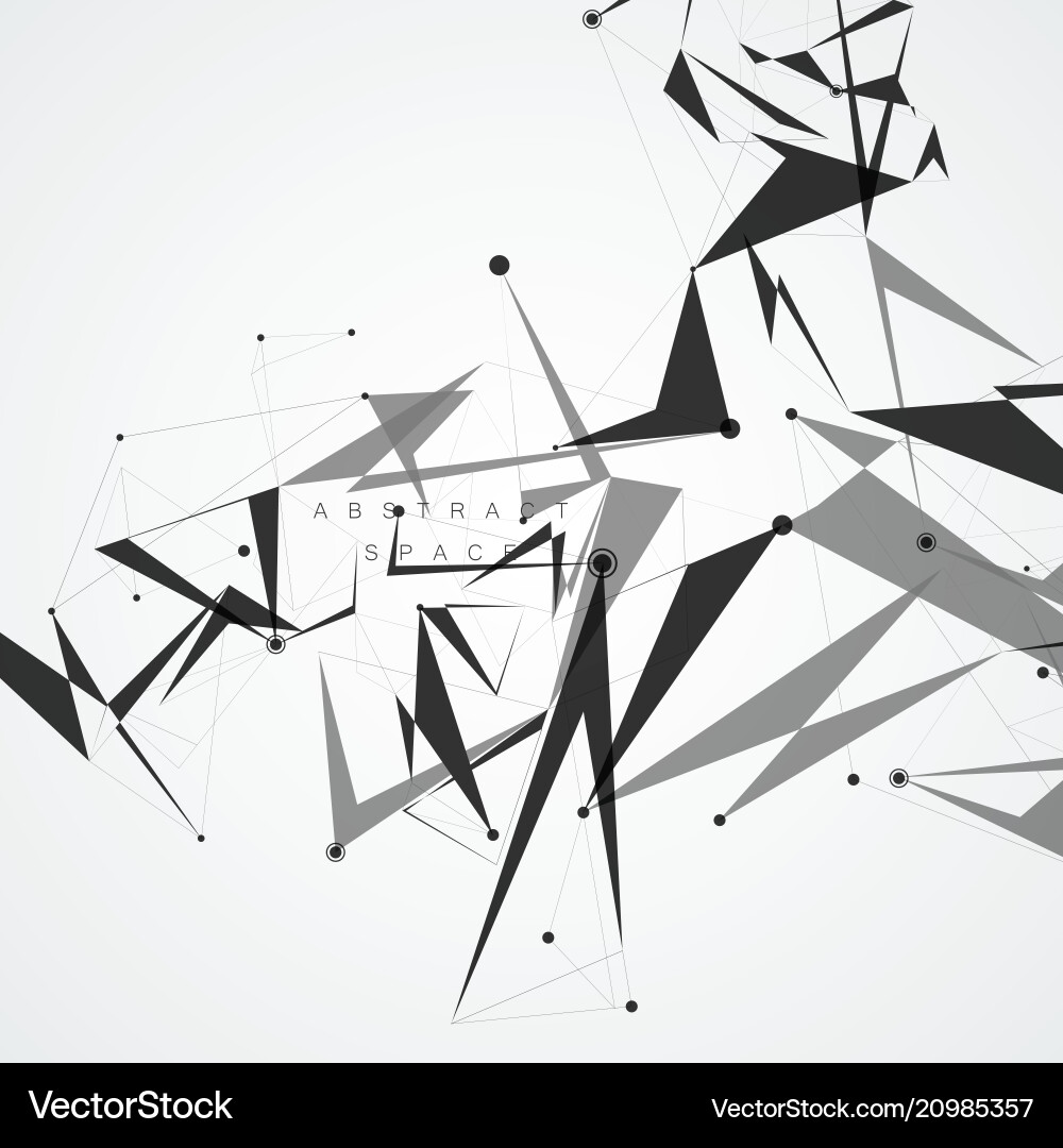 Molecular structure with connected abstract shapes Molecular structure with connected abstract shapes Vector Image