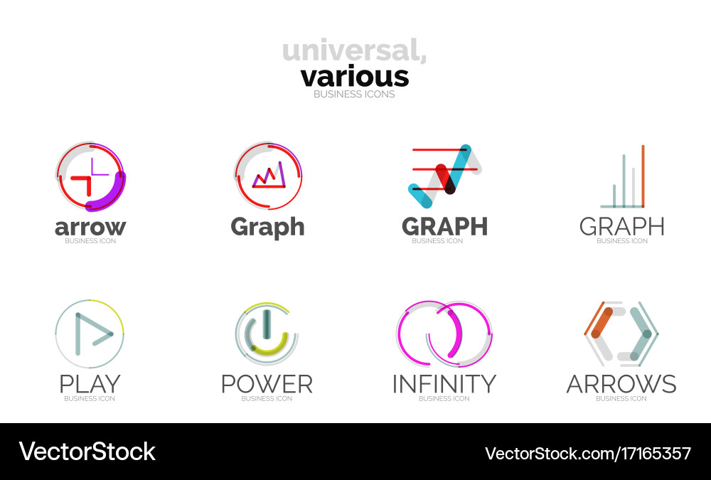 Set of web linear icons vector image