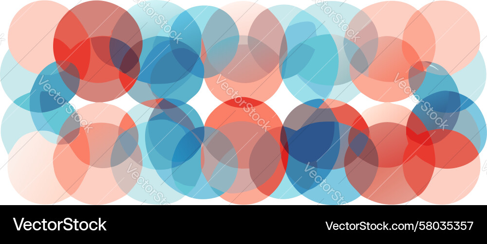 Transparent Circles Abstract Pattern Vector Image
